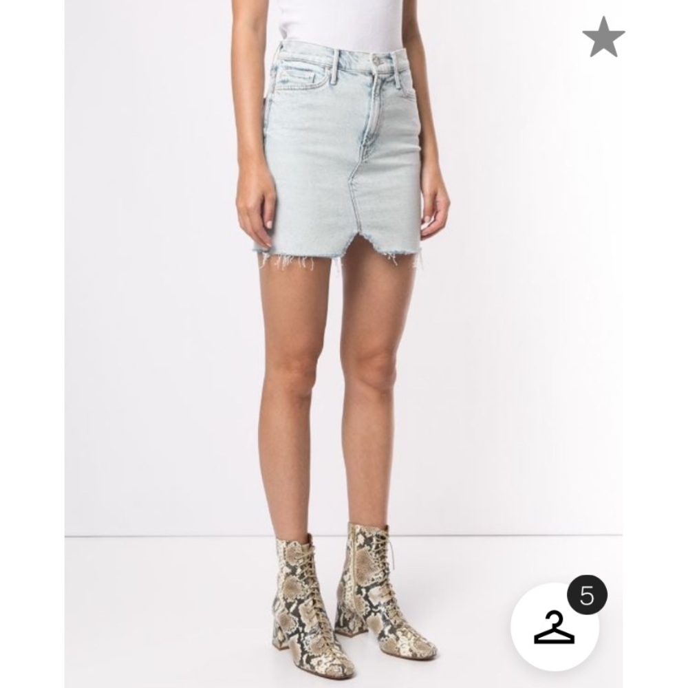 Mother denim faded Jean mini skirt NWT